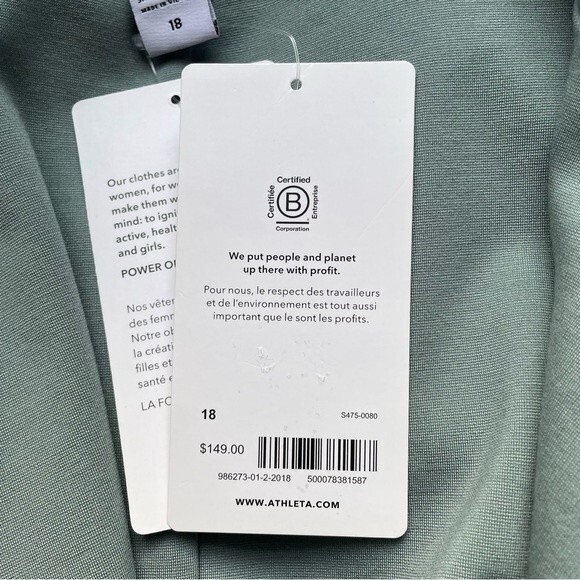 NWT Athleta Eastbound Blazer Minimalist Gray Sage Green Jacket Women’s Size18 - Picture 12 of 16